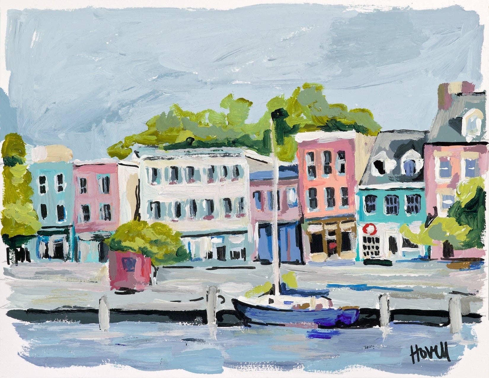 Kim Hovell Art - Fells Point Print: 8 x 10"