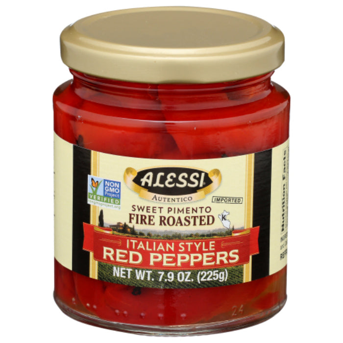 Alessi - Fire Roasted Italian Style Peppers, 7.9 Oz | Pack of 12