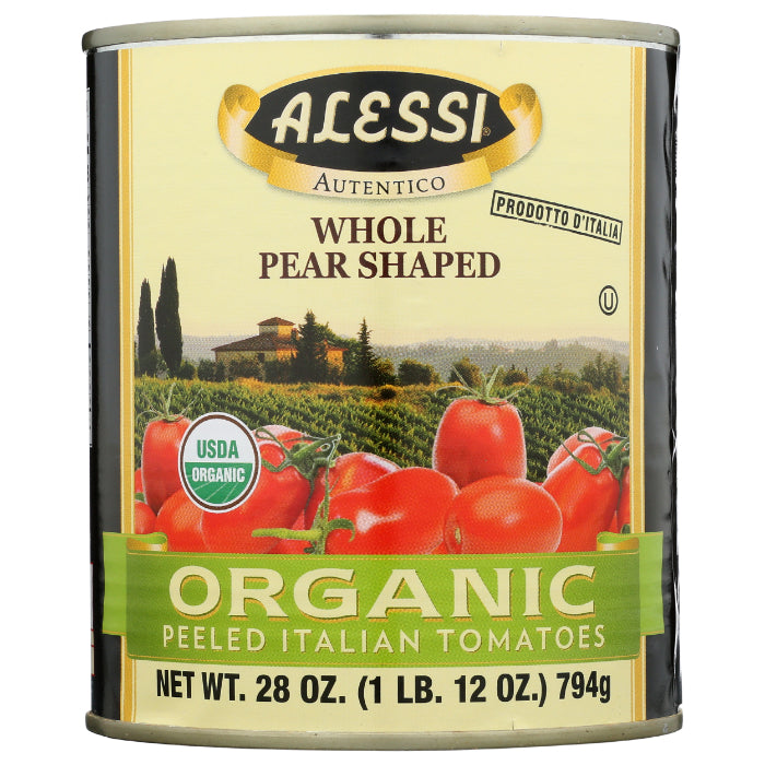 Alessi - Organic Peeled Tomato, 28 Oz | Pack of 12