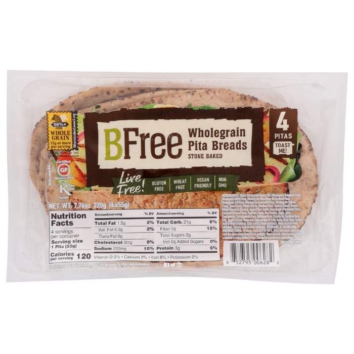 BFree - Gluten-Free Wholegrain Pita Bread, 7.76oz | Buy Now at PlantX!