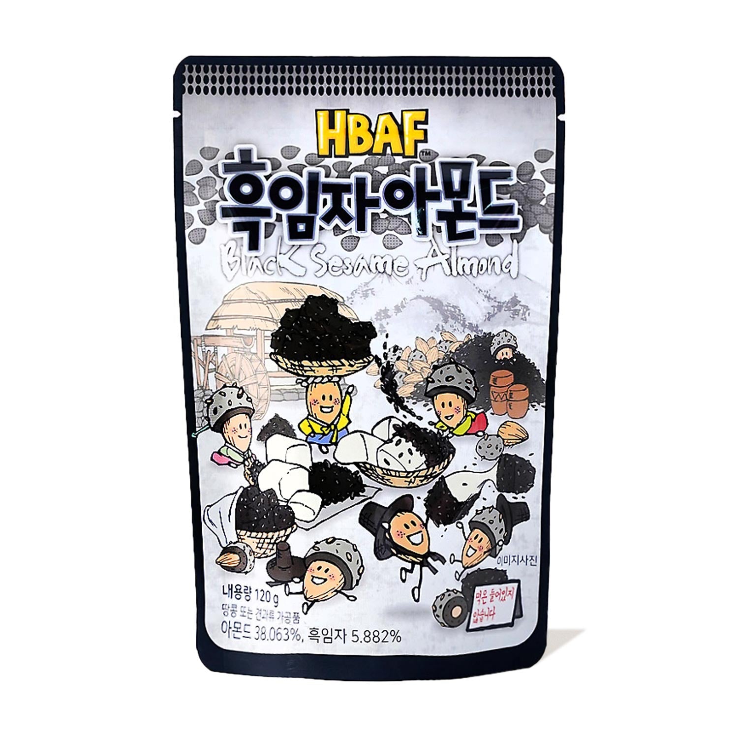 HBAF Korean Style Almonds: Black Sesame