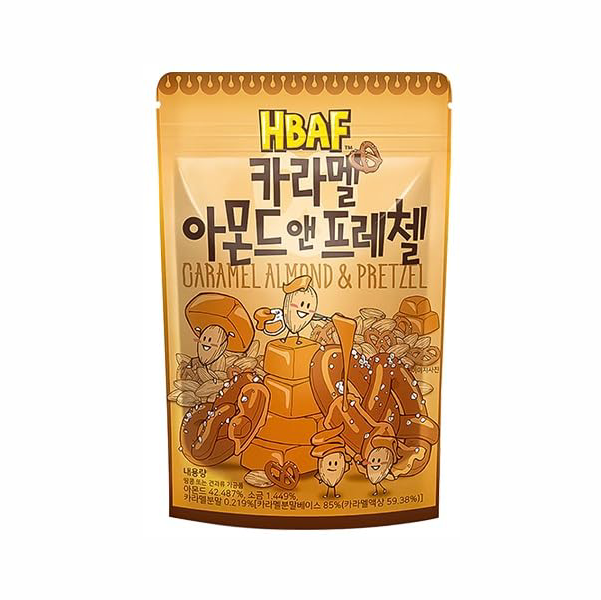 HBAF Korean Style Almonds & Pretzel: Caramel