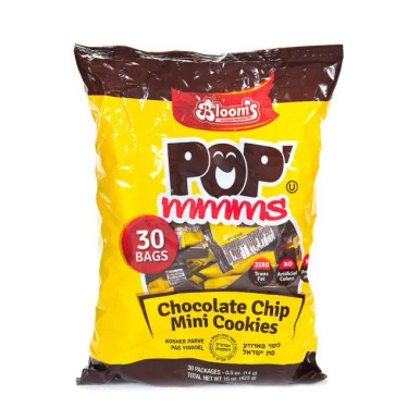 Bloom's Pop Mmms Mini Chocolate Chip Cookies, 0.5 oz ×30 Count