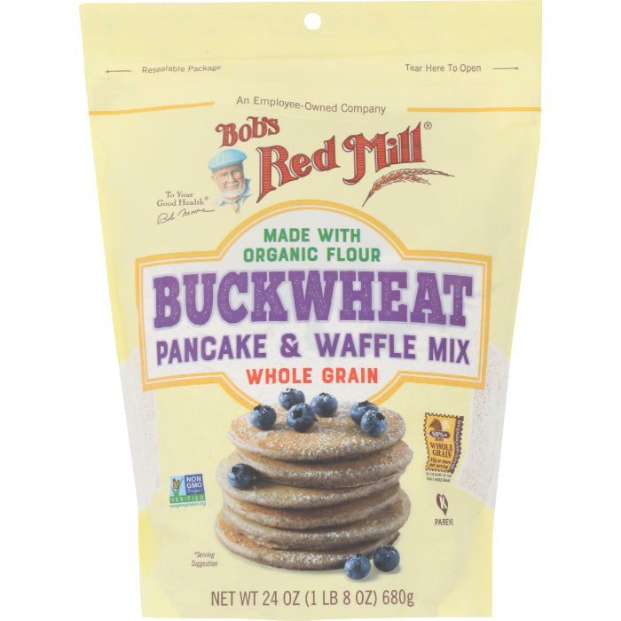 Bob's Red Mill - Mix, Pancake & Waffle, Buckwheat, 24 Oz | Pack of 4