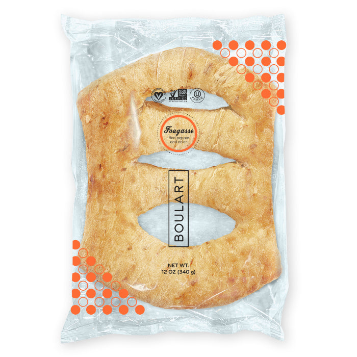 Boulart - Loaf Red Pepper Onion Focaccia Individual, 12 oz - Pack of 1