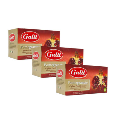 Galil Pomgrante Flavored Tea 20 Tea Bags Count (pack of 3)