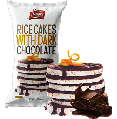 Lieber's Dark Chocolate Covered Rice Cakes, 3.1 oz