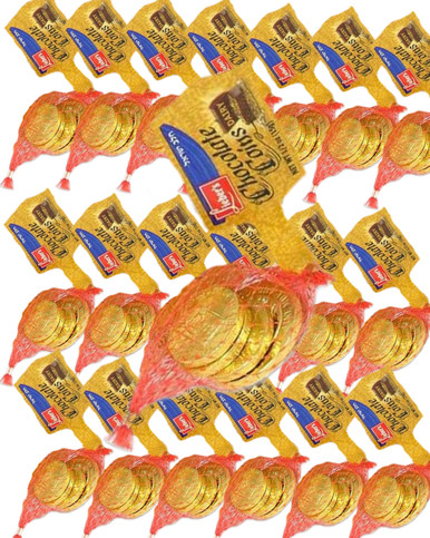 Hanukkah Milk Chocolate Gelt Coins, Chanukah Coin, 12 Bags