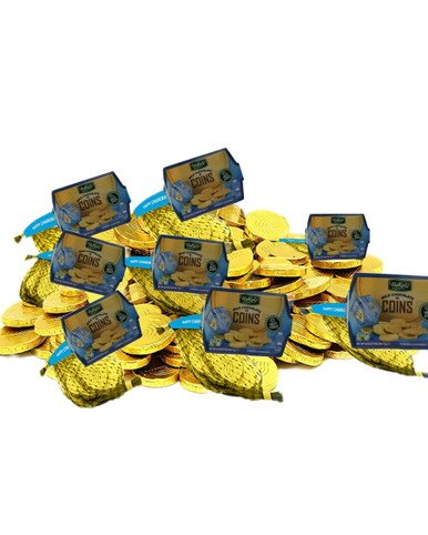 Bakol Hanukkah Milk Chocolate Nut Free Coins, Chanukah Gelt Coin, 12 Count
