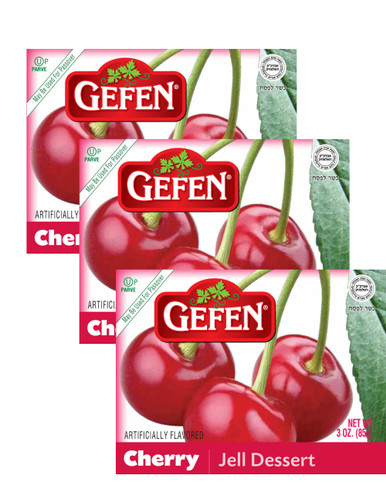 Gefen Cherry Jello, 3 oz (Pack of 3)