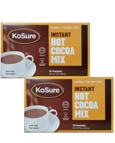KoSure Instant Hot Chocolate Cocoa Mix, 10 Packets (Pack of 2)