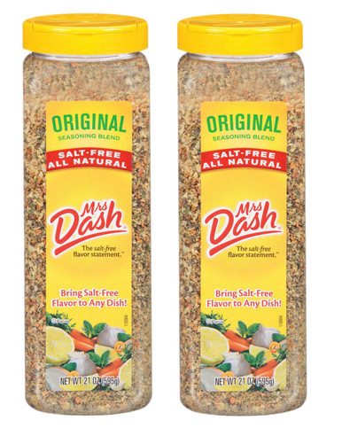 Mrs. Dash Salt Free Original Seasoning Blend, 21 oz (Pack of 2)