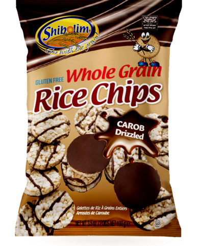 Shibolim Whole Grain Rice Chips Carob Coated, 3.5 oz.