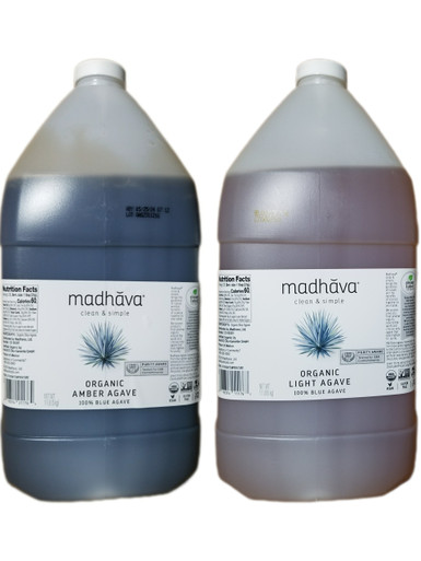 Madhava Organic Agave Nectar Variety Pack, 1 Gallon (Pack of 2)