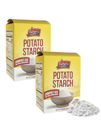 Lieber's Potato Starch, Kosher for Passover, 17.6 oz (Pack of 2)