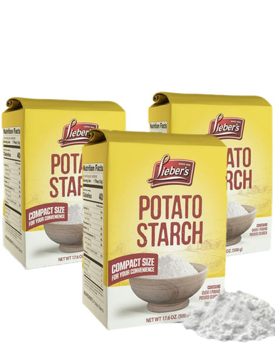 Lieber's Potato Starch, Kosher for Passover, 17.6 oz (Pack of 3)