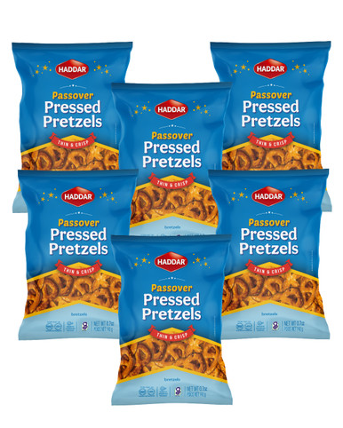 Haddar Passover Pressed Pretzels, Gluten Free, 0.7 oz (Pack of 6)