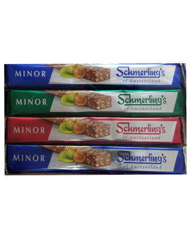 Schmerling's Minor Swiss Chocolate Bars, Hazelnut Milk Chocolate, Kosher for Passover, 4 Count