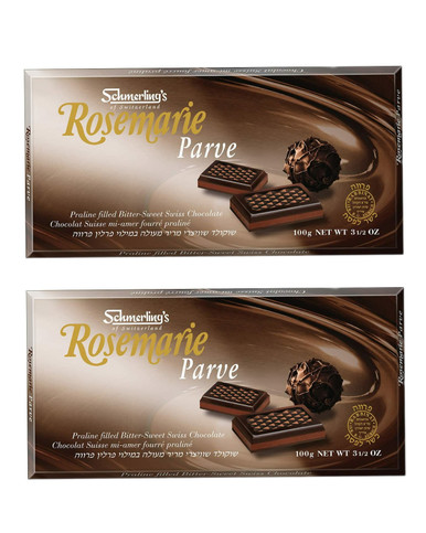 Schmerling's Rosemarie Parve Swiss Chocolate Bar, 3.5 oz (Pack of 2)