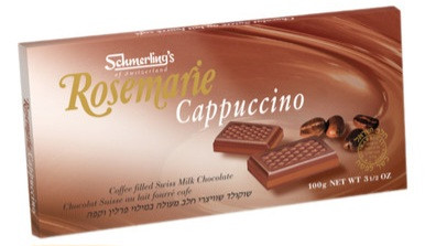 Schmerling's Rosemarie Cappuccino Swiss Chocolate Bars, Coffee Filled, 3.5 oz
