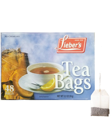 Lieber's Tea Bags, Kosher for Passover, 48 Count