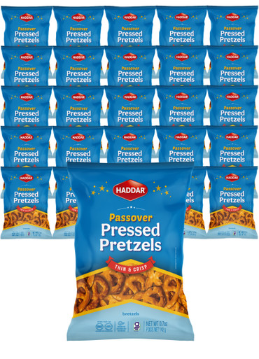 Haddar Passover Pressed Pretzels, Gluten Free, 0.7 oz (Pack of 25)