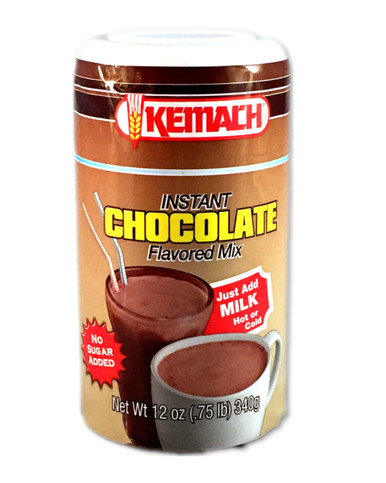 Kemach Instant Chocolate Mix, No Sugar Added, 12 oz