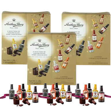 Anthon Berg Chocolate Liqueur Mini Bottle Collection, 64 Count (Pack of 3)