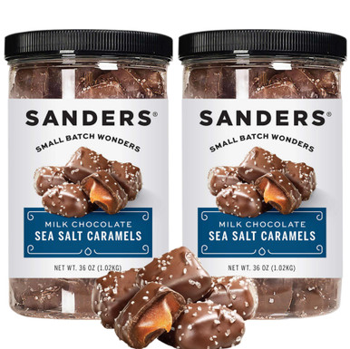 Sanders Sea Salt Caramels, Milk Chocolate, 36 oz (2 Pack)