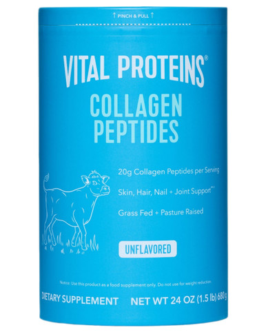 Vital Proteins Collagen Peptides Powder, Unflavored, 24 oz, 20g per Serving, Grass-Fed, Supports Skin, Hair, Nails and Joints