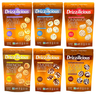 Drizzilicious Mini Rice Cakes Variety Pack, 6 Pack