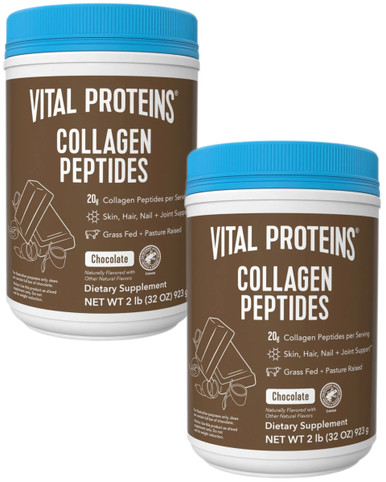 Vital Proteins Collagen Peptides Chocolate Powder, 32 oz (Pack of 2)