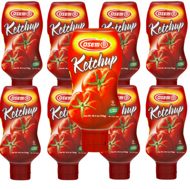 Osem Ketchup, All Natural, No Corn Syrup, 26.4 oz Bottles, (Pack of 9)