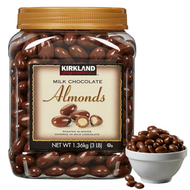 Kirkland Milk Chocolate Covered Almonds, Roasted, 3 Pounds