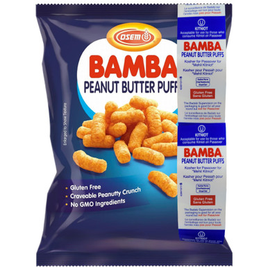 Osem Bamba Peanut Butter Puffs, Kosher for Passover, Gluten Free, 7 oz