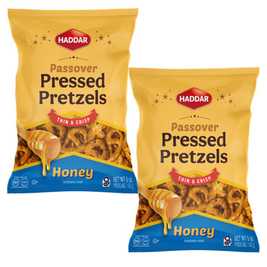 Haddar Passover Pressed Pretzels, Honey Flavored, 5 oz (Pack of 2)