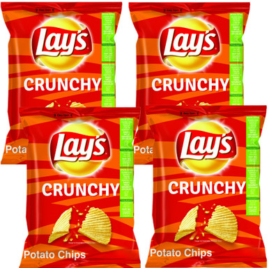 Lay's Crunchy Potato Chips, Kosher for Passover, 1.8 oz Bags (4 Count)