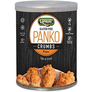 Landau Gluten Free Panko Crumbs, Plain, Light & Crispy, Fat Free, No Preservatives, 7 oz