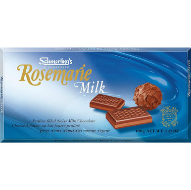 Schmerling's Rosemarie Swiss Milk Chocolate Bar, Praline Filled, 3.5 oz (Pack of 2)