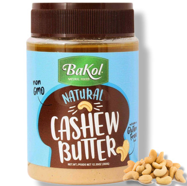 Bakol Natural Cashew Butter, Non-GMO, Gluten Free, 12.35 oz