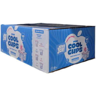 Mr. Joy No Color Italian Ice, Mini Cool Cups, Variety Pack, 40 Count