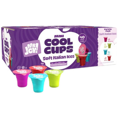 Mr. Joy Mini Cool Cups Soft Italian Ices, Variety Pack, 40 Count