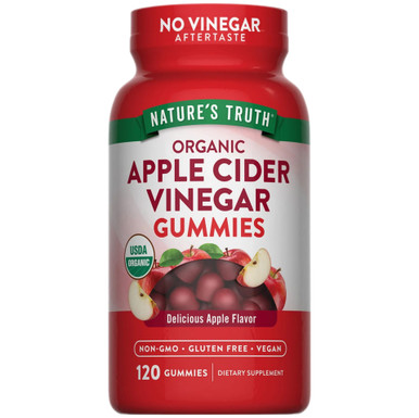 Nature's Truth Organic Apple Cider Vinegar Gummies, 500mg, 120 Count