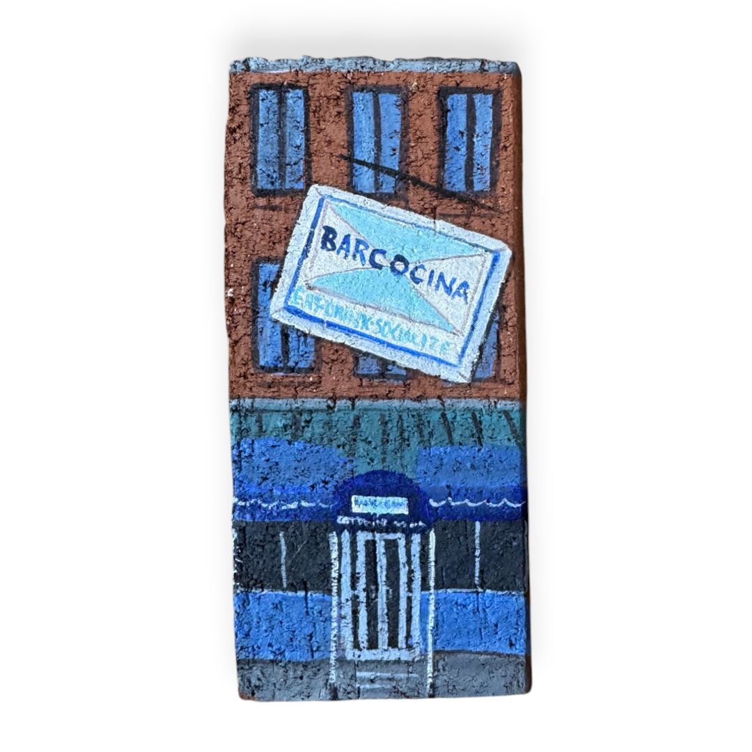 Linda Amtmann Hand Painted Brick- Barcocina