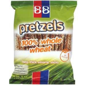 Beigel Beigel 100% Whole Wheat Pretzels Sticks Sesame, Case of 24 x 5 oz.