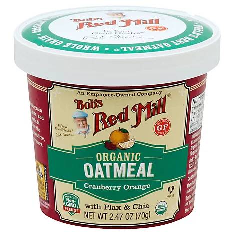 Bob's Red Mill Organic Oatmeal Cranberry Orange | Healthy Breakfast