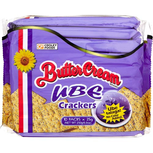 Butter Cream - Ube Crackers - UBE Talaga! No Color Added. - 10 Pack - 25 G - 8.8 OZ