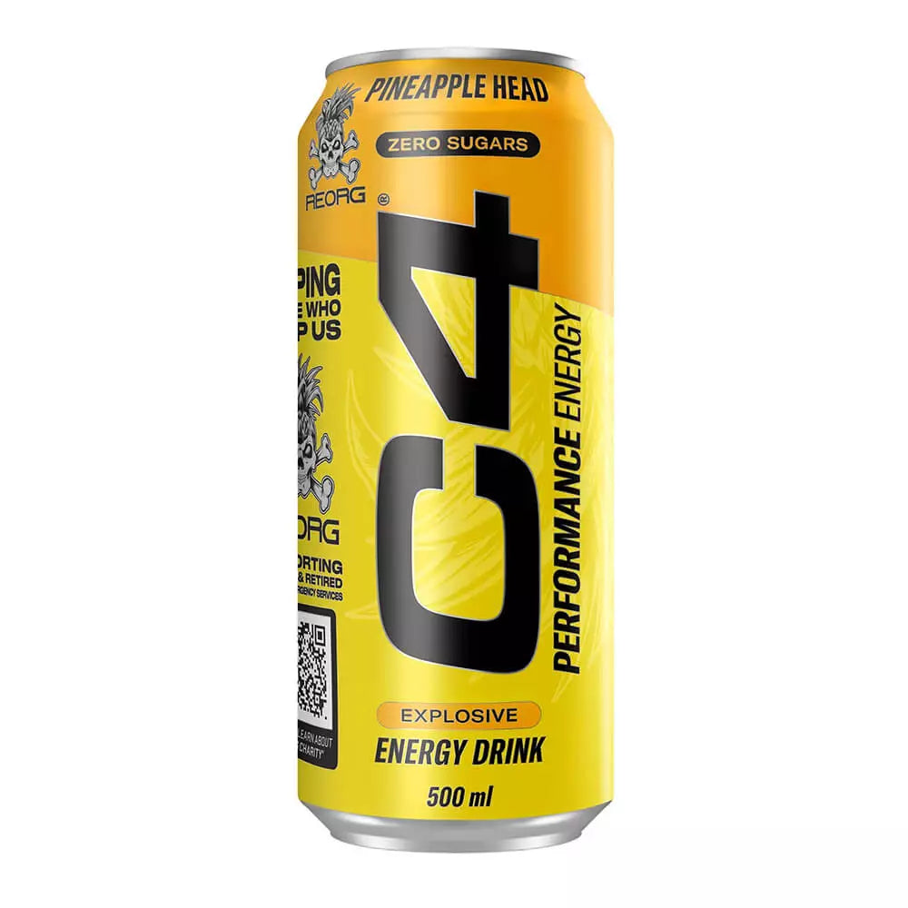 C4 Pineapple Head - Zero Sugar Energy Drink
