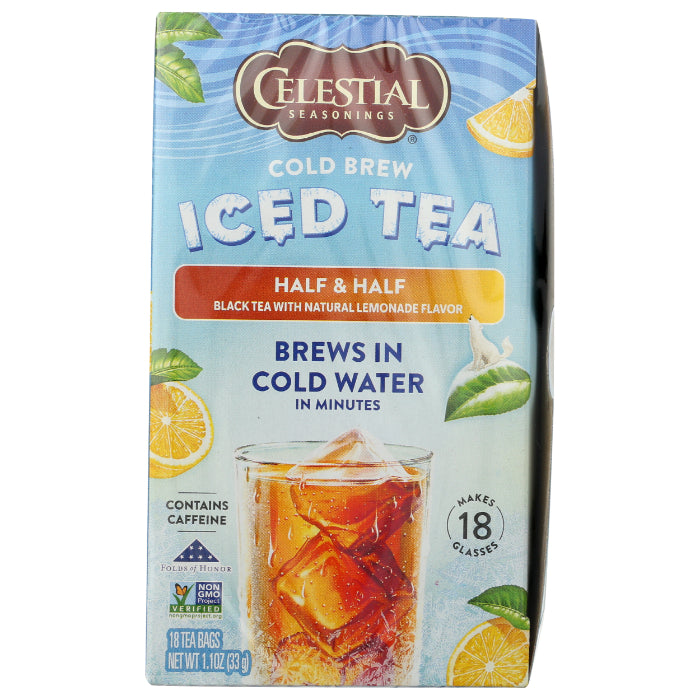 Celestial Seasonings - Cold Brew Tea Half & Half, 18 Bags | Pack of 6