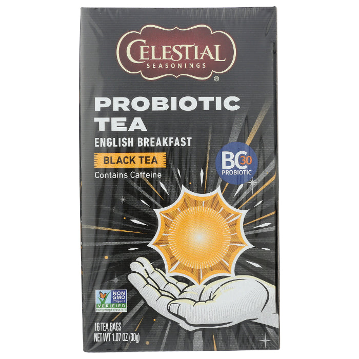 Celestial Seasonings - English Breakfast Probiotic Tea, 16 Bags | Pack
